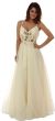 Main image of A-Line Organza Long Formal Prom Dress with Beading 