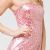 Strapless Metallic Bodice Short Dress with Tiered Hem  in alternative picture