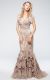 Mermaid Floral Lace Beaded Long Prom Pageant Dress in an alternative image