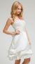 Main image of Bridal Satin Strapless Cocktail dress with beaded bodice 