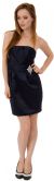 Satin Mini Bridesmaid Cocktail dress  in Black
