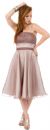 Strapless Bridesmaid dress with detachable sash in Mocha