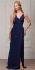 Main image of Double Spaghetti Straps Overlay Bodice Long Bridesmaid Dress