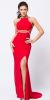 Main image of Bejeweled Sheer Back Rhinestones Long Prom Pageant Dress
