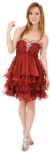 Main image of Strapless Silk Chiffon Prom Dress with Stones