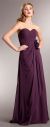 Main image of Pleated Wrap Style Floral Long Formal Bridesmaid Dress