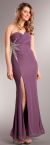 Main image of One Shoulder Long Formal Dress with Bejeweled Waist