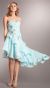Main image of Strapless Beaded Short Dress with Asymmetric Ruffled Skirt