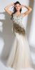 Beaded Mesh Tulle Mermaid Style Long Prom Pageant Dress in an alternative image