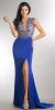 Main image of Elegant Beaded Sheer Bodice Long Prom Pageant Dress