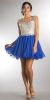 Main image of Embellished Lace Bodice Short Babydoll Homecoming Dress