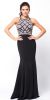 Main image of Sleeveless Beaded Top High Neck Long Prom Dress