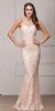 Main image of Beads & Lace Accent Long Fitted Formal Prom Pageant Dress