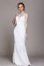 Fitted Silhouette Sequin Prom Gown in White