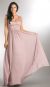 Main image of V-Neck Lace Top Empire Cut Long Bridesmaid Dress