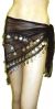 Main image of Belly Dancer Beaded Hip Scarf (Black/Silver)