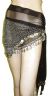 Main image of Belly Dancer Beaded Hip Scarf (Black/Silver)