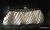 Patterned Satin Evening Bag with Metal Trim in Champaign