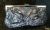 Front Twist Sequined Evening Bag with Metal Trim in Gray
