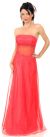 Main image of Semi See-Thru Mid Bodice Beaded Prom Dress