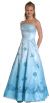 Main image of Spaghetti Strapped Flower Beaded Prom Dress