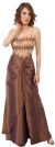 Main image of Sheer Mesh Top with Taffeta Overlap Skirt Formal Prom Dress