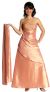 Main image of Crossed Back and Beaded Top Full Formal Prom Gown