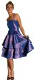 Main image of Short Layered Prom Dress with Flower Applique