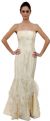 Beaded Mermaid Cut Style and Ruffled Prom Dress in Ivory