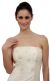 Beaded Mermaid Cut Style and Ruffled Prom Dress closeup in Ivory