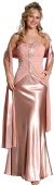 Main image of Pleated Long Formal Beaded Prom Dress