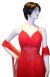 See-Thru Beaded Waist Prom Dress in close up