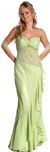 Main image of Ruffled and See-Thru Formal Prom Dress