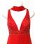 Empire Cut Red Prom Dress in close up