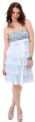 Main image of Sequin Bodice Short Party Dress with Cascading Ruffles