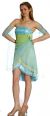 Short Wrap-around Prom Dress in Light Blue alternative view