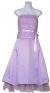 Net and Bow Shirred Bodice Short Party Dress in Lilac