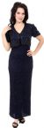 Main image of Long Beaded Dress with Attached Short Jacket