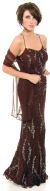 Main image of Straight Formal Prom Dress Beaded on Silk