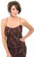 Straight Formal Prom Dress Beaded on Silk in Closeup