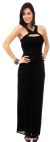 Main image of Front Keyhole with Open Back Fully Beaded Formal Gown