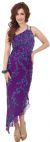 Main image of One Shoulder Prom Dress with Beaded Miniature Flowers
