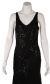 V-Neck Bottom Flared Cocktail Dress in Closeup