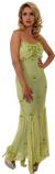 Main image of Spaghetti Straps Formal Beaded Dress with Handkerchief Skirt