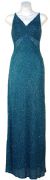 Fully Beaded Slim Cut Formal Dress in Teal color
