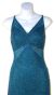 Fully Beaded Slim Cut Formal Dress in Teal Closeup