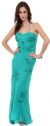 Main image of Floral Beaded Full Length Formal Dress