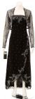 2 Piece Floral Beaded Formal Dress in Black