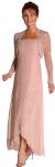 2 Piece Floral Beaded Formal Dress in Dusty Rose color