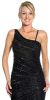 Striped Sequin Beaded Formal Evening Dress in closeup